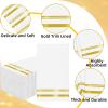 100 Pcs White and Gold Napkins - Gold Paper Napkins Disposable - Premium Quality Gold Dinner Napkins for Bathroom Kitchen Wedding Birthday Anniversary Party view 3