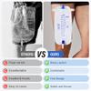 Geiserailie 18 Pack 1000ml Leg Bag Urinary Drainage Bag with Anti Reflux Valve, 33.8oz Large Capacity Urine Leg Catheter with Cloth Straps, Easy Flip Drain, Urinary Catheter for Men, Women view 4