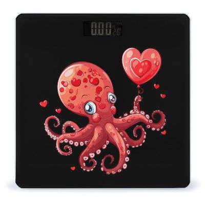 Octopus with Heart Balloons Scale for Body Weight Bathroom Digital Body Weight High Precision Scale for Home Office
