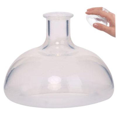 Chest Percussion Cup Physical Aid Flutter Valve Mucus Removal Device 2.4x1.8 Inch Rubber White Hiccup Stopper Easy to Use Cupping Device for Adult Kids Chest Percussion Cup