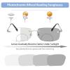 Myfeasy Rimless Bifocal Photochromic Reading Glasses Anti Blue Light Titanium Sunglasses Transition Reading Glasses for Women Men view 3