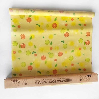 2 Roll Reusable Beeswax Wrap 13'' x 39'' for Kitchen StorageEco-Friendly Sustainable Food Storage Wraps for Sandwich, Cheese, Fruit, Bread, Snacks (lemon)