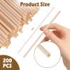 200 Pcs Biodegradable Bamboo Straws Reusable,5 Inch Sugarcane Compostable Drinking Straws Disposable for Hot Cold Drinks, Coffee, Cocktail,Sturdy and Plastic Free,Not Foggy view 2