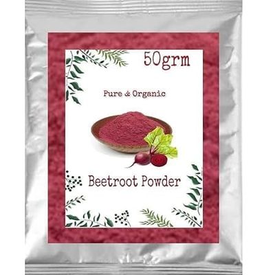 Beetroot Powder- Best For Skin, Hair & Health (50Grm)| Superfood | 100% Natural| Free From Preservaties & Artificial Color | Rich in antioxidants, dietary fiber, calcium, iron