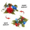 HEATSHAKING Romantic Candle Wreath Artificial Flower for Home Decor Centerpiece for Dining Table and Special Occasions Elegant Floral Candle Holder for Parties and Gatherings view 3