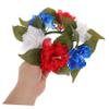 HEATSHAKING Romantic Candle Wreath Artificial Flower for Home Decor Centerpiece for Dining Table and Special Occasions Elegant Floral Candle Holder for Parties and Gatherings view 4