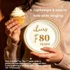 Ottin 50 Count White 7-Inch Dessert Paper Plates Gold Cheers to 80 Years Disposable Plates for 80th Anniversary, Birthday Party & Milestone Celebrations view 3