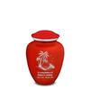 Geturns Embrace Small Personalized Palm Beach Cremation Urns for Human Ashes I Bright Red Funeral Urn for Men and Women I Holds up to 44 Cubic Inches view 1