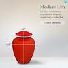 Geturns Embrace Small Personalized Palm Beach Cremation Urns for Human Ashes I Bright Red Funeral Urn for Men and Women I Holds up to 44 Cubic Inches view 3