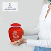 Geturns Embrace Small Personalized Palm Beach Cremation Urns for Human Ashes I Bright Red Funeral Urn for Men and Women I Holds up to 44 Cubic Inches view 4