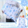 Capoda 2 Pcs Blue Elephant Drawstring Bags 20 x 28 Inch Extra Large Baby Shower Bags Reusable Fabric Elephant Gift Pouches for Birthday Baby Shower Gender Reveal Gift Wrapping Supplies Decor view 3