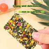 Seasoned Seaweed Snacks Sheets. Premium Seaweed Crisps with Mixed Vegetables and Fruits: Topped with 8 types of vegetable and fruit pieces, featuring a crispy texture, over 55% vegetable and fruit content, baked using temperature-controlled technolog view 4