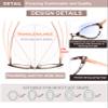EYEURL Reading Glasses for Women Cat Eye-4 Pack Fashion Blue Light Blocking Readers Anti-Glare/UV Rays Eyeglasses with Spring Hinges 1.50 view 3
