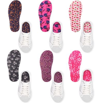Velmitten 6 Pairs No Show Socks Sockless Shoe Liner Washable Barefoot Shoe Insoles No Slipping Inserts for Women Man(Vintage Style)