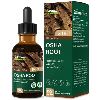 DetoxenNATURE OSHA Root Extract Tincture for Respiratory Health w/Mullein.