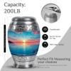 Beach Purple Sunset Funeral Large urns for Human Ashes Men & Women - Tiny cremains urn for Ashes Mother & Father - Cremation Gifts for Decorative - Combo 10inch 200lbs & Keepsake 3inch view 2