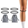 YELARXI Patella Band Silicone Knee Band, Patellar Tendon Support Strap with Storage Bag Fit for Knee Pain Ease Basketball Running Hiking Soccer Sports - (2 Set, Black) view 1