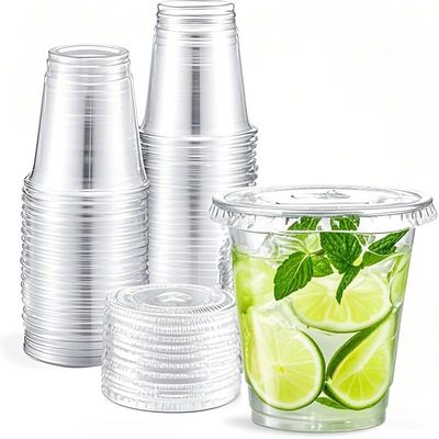 One-time use transparent cups - portable and waterproof - essential for parties and picnics (100, 8oz)