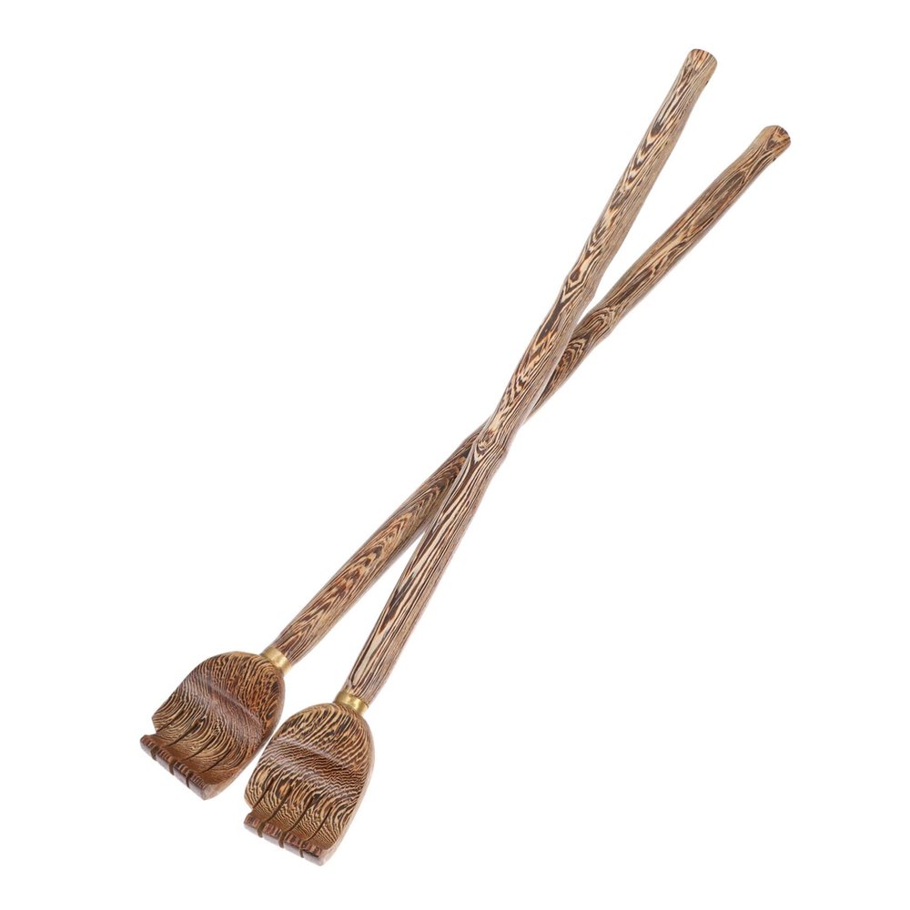 Anneome 2PCS Wooden Back Scratcher Set Portable Back Scratching Tool Natural Chicken Wing Wood Massage for Adults for Itching Relief and Relaxation