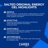 Carbs Fuel Salted Original 50g Energy Gel 12-Pack | 50g Carbs, 450mg Sodium | Vegan & Gluten-Free | Thin, Easy-to-Consume Running Gels | No Hydration Mix Needed | Fuel for Longer Efforts view 2