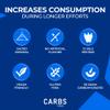 Carbs Fuel Salted Original 50g Energy Gel 12-Pack | 50g Carbs, 450mg Sodium | Vegan & Gluten-Free | Thin, Easy-to-Consume Running Gels | No Hydration Mix Needed | Fuel for Longer Efforts view 3