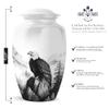 Yatskia Black and White Eagle Urn for Ashes Adult Male, Memorial Urns for Adult Human Ashes, (Classic 10 Inch and 3 Inch) view 2