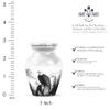 Yatskia Black and White Eagle Urn for Ashes Adult Male, Memorial Urns for Adult Human Ashes, (Classic 10 Inch and 3 Inch) view 3