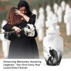Yatskia Black and White Eagle Urn for Ashes Adult Male, Memorial Urns for Adult Human Ashes, (Classic 10 Inch and 3 Inch) view 4