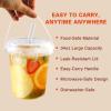 30 Pack 34oz Plastic Cups with Lids and Straws, Disposable Coffee Cups with Lids, Sturdy & Food Safe To Go Cups for Cold & Hot Drinks/Smoothies, Fruit Drinks Cups for Summer Beverages, Bar/Beach Party view 2