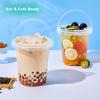 30 Pack 34oz Plastic Cups with Lids and Straws, Disposable Coffee Cups with Lids, Sturdy & Food Safe To Go Cups for Cold & Hot Drinks/Smoothies, Fruit Drinks Cups for Summer Beverages, Bar/Beach Party view 4
