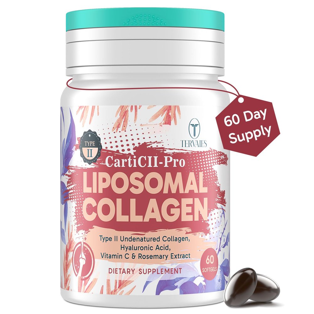 Tervaies Liposomal Collagen with Undenatured Type 2 Collagen, 60 Softgels