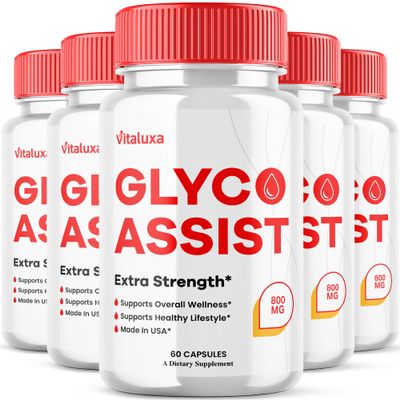 (5 Pack) Glyco Assist Supplement Support Pills, Glyco Assist Glycogen Capsules with Maximum Strength Supplement Health Formula, GlycoAssist Advanced Vitamin and Overall Wellness Support (300 Capsules)