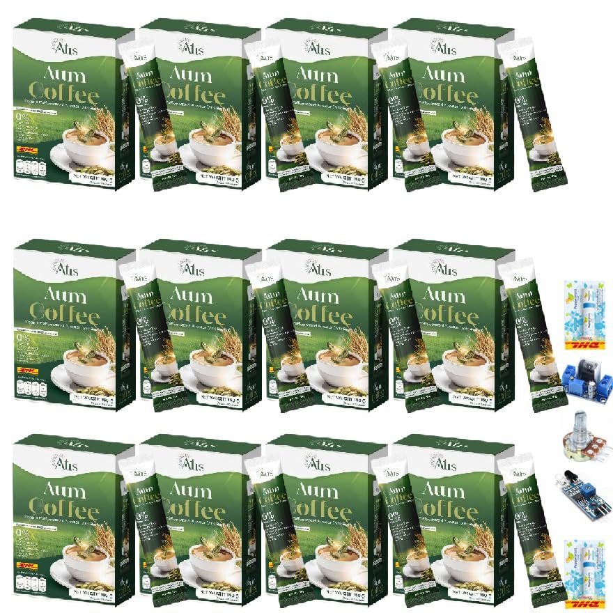 Arabica Robusta Roasted Fruit Snack AtisCoffee AtisAmarit Coffee Intense Delicious Much Mellow 150Gram/Box(10 Sachets) Set 12 By Thaigiftshop [Get Free Tomato Facial Mask]