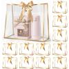 YumiTrek 15Pcs Clear Gift Bags with Handles, Large PVC Transparent Bags with Ribbon 12 x 10 x 5 in, Party Favor Bag Reusable for Wedding Bridal Shower Baby Shower Birthday (Metallic Gold) view 1