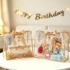 YumiTrek 15Pcs Clear Gift Bags with Handles, Large PVC Transparent Bags with Ribbon 12 x 10 x 5 in, Party Favor Bag Reusable for Wedding Bridal Shower Baby Shower Birthday (Metallic Gold) view 4