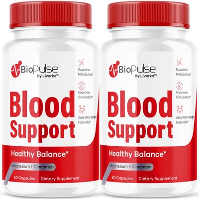 (2 Pack) BioPulse Support Advanced Supplement Capsules, BioPulse Maximum Strength Advanced Health & Wellness Vitamin Support Premium Formula Original Bio Pulse Balance Pills, 120 Capsules For 2 Months