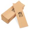 Happyyami 200pcs Rustic Cutlery Pouches Kraft Paper Silverware Bags Tableware Storage Pouches for Hotel view 1