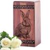 KARYLIZ Rabbit Urn for Father Ashes - Little Wooden Funeral Urns for Human Ashes Keepsake - Cremation Urn for Adult Man - Cremation Urns for Adult Male 5 Inch view 1