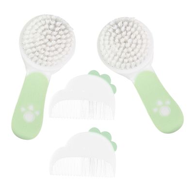 Beaupretty 2set Hair Brush and Comb Set Soft Bristles for Gentle Grooming for Newborns and Toddlers for Cradle Cap and Management