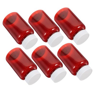 FOMIYES 6pcs Pill Dispenser Bottles Empty Capsules for Medicine Storage Portable Medicine Containers Sealing Caps Travel Sized Pill Jars