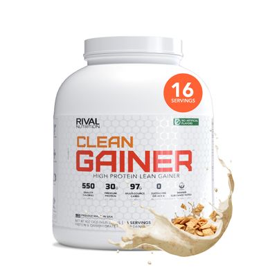 RIVAL NUTRITION Clean Gainer Protein Powder (Cinnamon Toast Cereal, 5 lb)