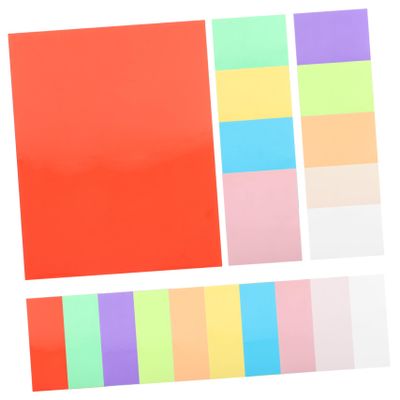 KALLORY Colored Cellophane Sheets for Boys and Girls DIY Crafts 18 Hard Sheets in Vibrant Colors for Arts Decorations and Wrapping