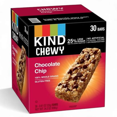 KIND's - Granola Chewy Bar, Chocolate Chip, 30 Count. Custom Bundled by MOOCHI