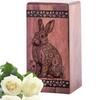 KARYLIZ Rabbit Urns for Mom Ashes - Wooden Funeral Urns for Human Keepsake - Urn for Human Ashes Adult Female - Little Cremation Burial Containers 11.25 Inch view 1