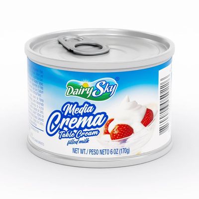 DairySky Table Cream Filled Milk 6oz Smooth, Shelf-Stable Media Crema for Cooking, Baking, Pasta, Soups & Desserts Ideal for Sweet & Savory Dishes Rich, Creamy Texture (1 Pack)