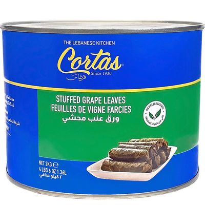 Cortas - Stuffed Grape Leaves, Large Can, 4.4 LBS (2 KG)