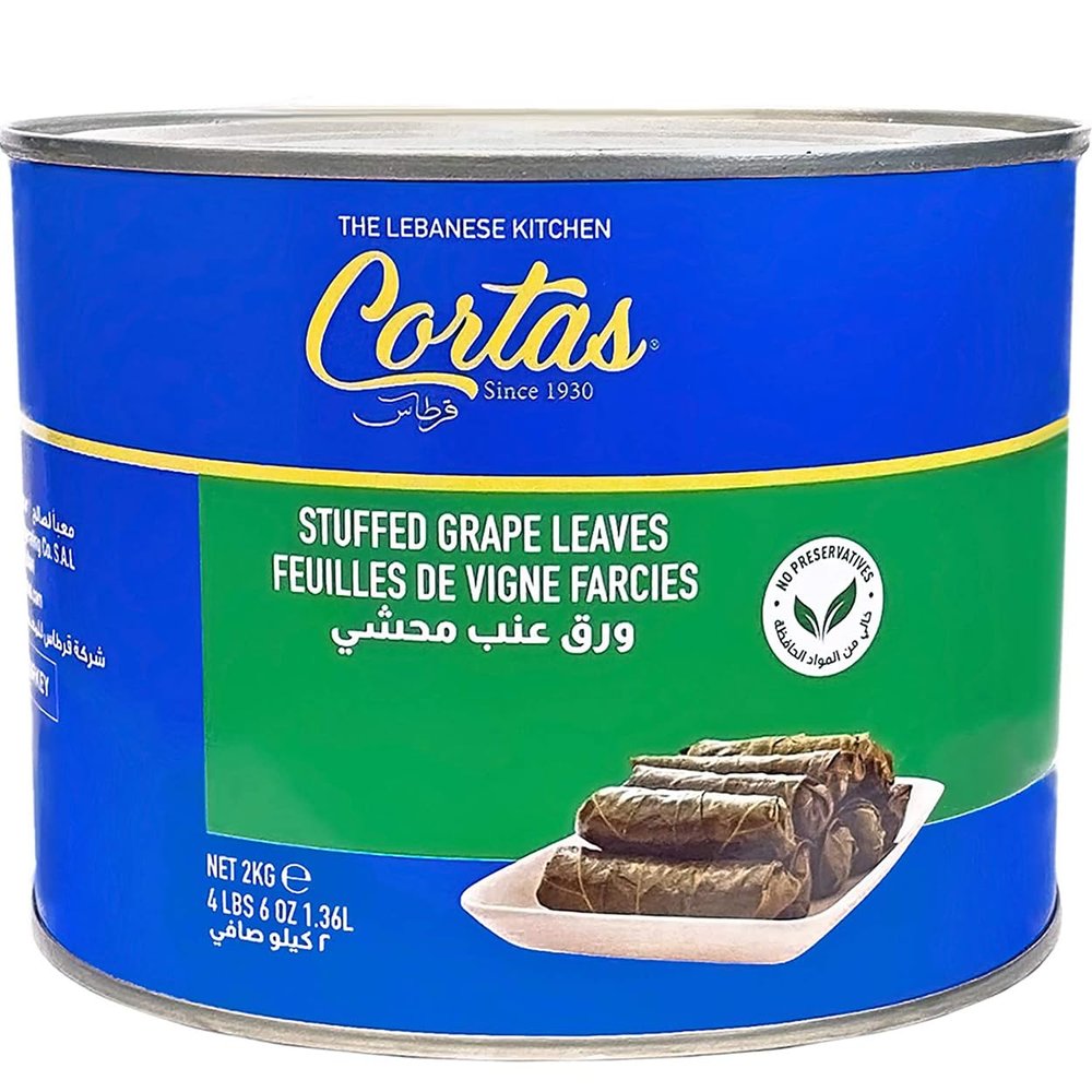 Cortas - Stuffed Grape Leaves, Large Can, 4.4 LBS (2 KG)