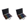 Cwmiibili 2X Chakra Tuning Fork Set for Healing,Sound Therapy,Keep Body,with Rubber Mallet,Wrench,Cleaning Cloth and Aluminum Box view 1