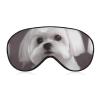 Lovely Maltese Dog Blackout Sleep Eye Mask, Ventilated Fabric, Adjustable Wearing Style, Zero Pressure Sleeping Mask Soft Skin Friendly Eyeshade for Women Men view 1