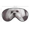 Lovely Maltese Dog Blackout Sleep Eye Mask, Ventilated Fabric, Adjustable Wearing Style, Zero Pressure Sleeping Mask Soft Skin Friendly Eyeshade for Women Men view 2